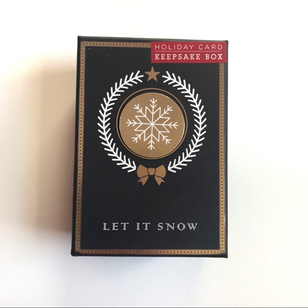 Let it Snow holiday 12 ct cards and Keepsake box